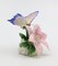 Ceramic Glittering Butterfly and Lily Flower in Bloom Figurine, Home Décor, Gift for Her, Gift for Mom, Nature Lover Décor, Cottagecore